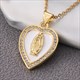 Mehrere Stile Zwei Farben Gold Und Silber Halskette Kupfer Jungfrau Maria Runder Anhänger Elegante Damen Hals Accessoires Schmuck