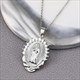 Mehrere Stile Zwei Farben Gold Und Silber Halskette Kupfer Jungfrau Maria Runder Anhänger Elegante Damen Hals Accessoires Schmuck