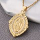 Mehrere Stile Zwei Farben Gold Und Silber Halskette Kupfer Jungfrau Maria Runder Anhänger Elegante Damen Hals Accessoires Schmuck