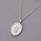 Mehrere Stile Zwei Farben Gold Und Silber Halskette Kupfer Jungfrau Maria Runder Anhänger Elegante Damen Hals Accessoires Schmuck