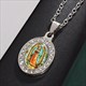 Woman Religious Vintage Style Guadalupe Catholic Church Virgin Mary Amulet Pendant Necklace Ornament