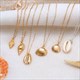 Hesiod Antique Gold Color Chain Summer Beach Jewlery Starfish Shell Pendant Necklace For Women