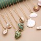 Hesiod Boho Conch Shells Necklace Sea Beach Shell Pendant Necklace Chain Jewelry For Women Collier Femme Shell Gold Color