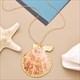 Hesiod Boho Conch Shells Necklace Sea Beach Shell Pendant Necklace Chain Jewelry For Women Collier Femme Shell Gold Color