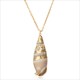 Hesiod Boho Conch Shells Necklace Sea Beach Shell Pendant Necklace Chain Jewelry For Women Collier Femme Shell Gold Color