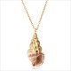Hesiod Boho Conch Shells Necklace Sea Beach Shell Pendant Necklace Chain Jewelry For Women Collier Femme Shell Gold Color