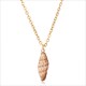 Hesiod Boho Conch Shells Necklace Sea Beach Shell Pendant Necklace Chain Jewelry For Women Collier Femme Shell Gold Color