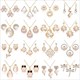 Jewelry Sets Gold Color Pendant Necklace Earrings Set For Women Bridal Wedding Crystal Jewelry Gift Cat'S Eye Stone Natural