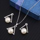 Jewelry Sets Gold Color Pendant Necklace Earrings Set For Women Bridal Wedding Crystal Jewelry Gift Cat'S Eye Stone Natural