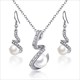 Jewelry Sets Gold Color Pendant Necklace Earrings Set For Women Bridal Wedding Crystal Jewelry Gift Cat'S Eye Stone Natural