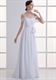Weißes Chiffon-Prom-Kleid mit schulterfreiem Ausschnitt und Spaghettiträgern