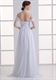 Weißes Chiffon-Prom-Kleid mit schulterfreiem Ausschnitt und Spaghettiträgern