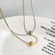 Einzelne Kugel Form Kupfer Halskette - Gold Silber Stil Einfach Mode Metall Schmuck