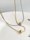 Einzelne Kugel Form Kupfer Halskette - Gold Silber Stil Einfach Mode Metall Schmuck