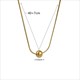Einzelne Kugel Form Kupfer Halskette - Gold Silber Stil Einfach Mode Metall Schmuck