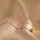 Einzelne Kugel Form Kupfer Halskette - Gold Silber Stil Einfach Mode Metall Schmuck