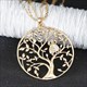 Fashion Drop Pendant Necklace Owl Tree Of Life Round Pendant Necklace Clavicle Chain Jewelry Zinc Alloy Luxury Women