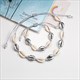 Nature Seashell Cowrie Charm Necklaces For Women Choker Rope Chain Bracelets Shell Necklace&Bracelet Bohemia Summer Jewelry Gift