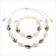 Nature Seashell Cowrie Charm Necklaces For Women Choker Rope Chain Bracelets Shell Necklace&Bracelet Bohemia Summer Jewelry Gift