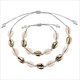 Nature Seashell Cowrie Charm Necklaces For Women Choker Rope Chain Bracelets Shell Necklace&Bracelet Bohemia Summer Jewelry Gift