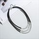 Multilayer Geometric Choker Necklace With Genuine Leather