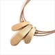 Multilayer Geometric Metal Pendant Leather Choker Necklace