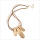 Multilayer Geometric Metal Pendant Leather Choker Necklace
