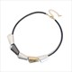 Multilayer Geometric Metal Pendant Leather Choker Necklace