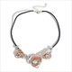 Retro Black Leather Rope Choker Necklace With Leaves, Feather, Butterfly & Heart Charms