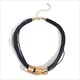 Retro Black Leather Rope Choker Necklace With Leaves, Feather, Butterfly & Heart Charms