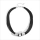 Retro Black Leather Rope Choker Necklace With Leaves, Feather, Butterfly & Heart Charms