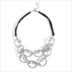 Retro Black Leather Rope Choker Necklace With Leaves, Feather, Butterfly & Heart Charms