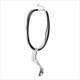 Retro Black Leather Rope Choker Necklace With Leaves, Feather, Butterfly & Heart Charms