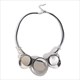 Retro Black Leather Rope Choker Necklace With Leaves, Feather, Butterfly & Heart Charms