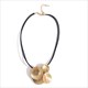 Retro Black Leather Rope Choker Necklace With Leaves, Feather, Butterfly & Heart Charms