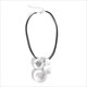 Retro Black Leather Rope Choker Necklace With Leaves, Feather, Butterfly & Heart Charms