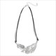 Retro Black Leather Rope Choker Necklace With Leaves, Feather, Butterfly & Heart Charms