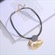 Multilayer Black Leather Pearl Choker Necklace With Irregular Metal Accents