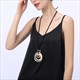 Multilayer Gold Circle Pendant Necklace For Women