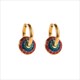 36L Luxury Jewelry Set Bohemain Colorful Circle Pendant Necklace Earrings Stainless Steel For Women Girl Non-Fading