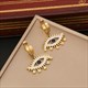 Turquoise Evil Eye Bracelet Necklace Earring Set - Stainless Steel Jewelry