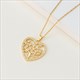 Gold Round Rhinestone Tree Of Life Pendant Necklace