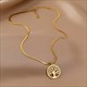 Snake Herringbone Blade Chain Fortune Tree Pendant Necklace
