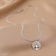 Snake Herringbone Blade Chain Fortune Tree Pendant Necklace