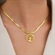 Snake Herringbone Blade Chain Fortune Tree Pendant Necklace