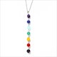 7 Chakra Healing Balance Necklace Silver Plated Vintage Pendant