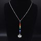 7 Chakra Lotus Flower Of Life Stainless Steel Chain Necklace