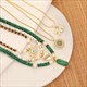 Stone Beaded Eye Pendant Necklace – Natural Elephant Clavicle Chain Jewelry