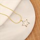 Handmade Stone String Beaded Heart Pendant Necklace Stainless Steel Shell Jewelry