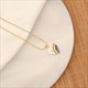 Handmade Stone String Beaded Heart Pendant Necklace Stainless Steel Shell Jewelry